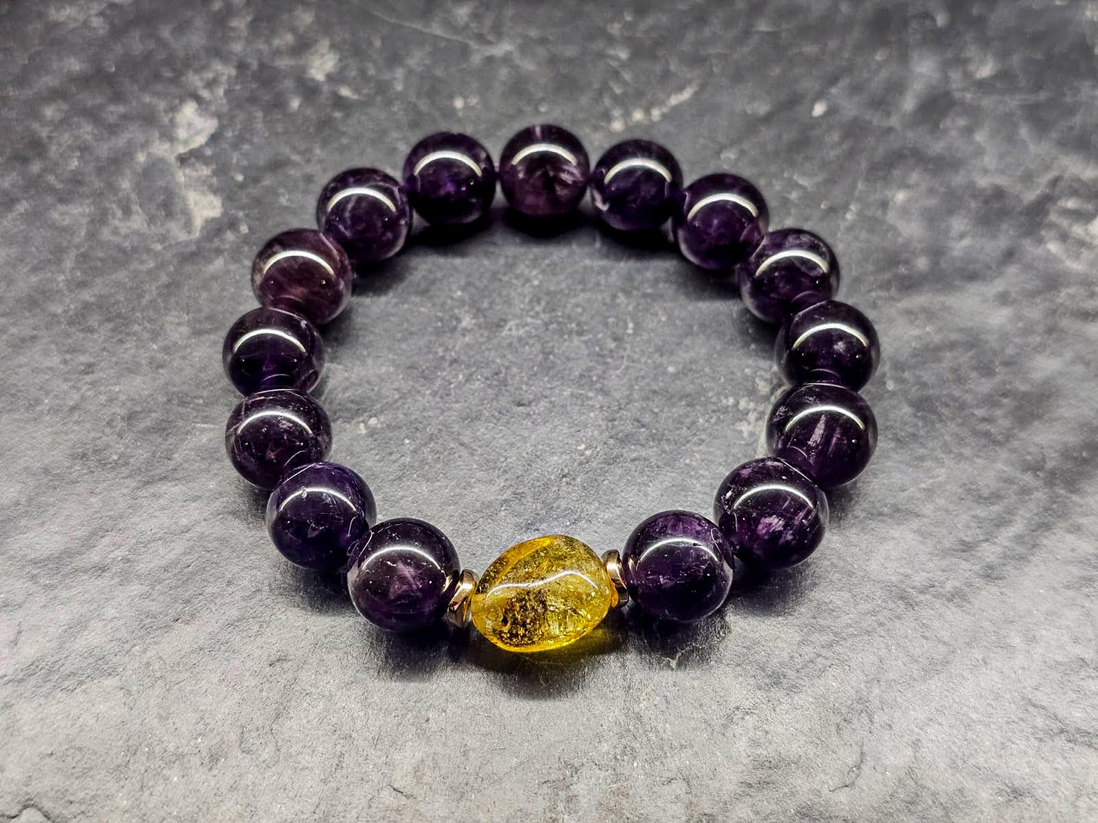 Bracelet (amethyst and citrine stones)